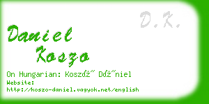 daniel koszo business card